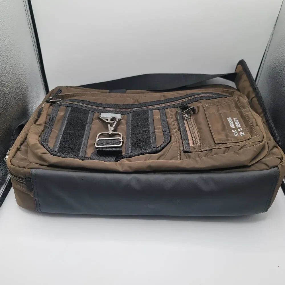 Solo New York Brown Messenger Bag Briefcase Laptop Bag Multiple Pockets OP050211